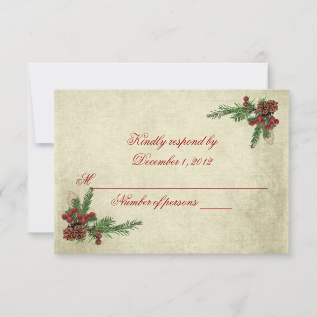 Navidades Wedding RSVP (Anverso)