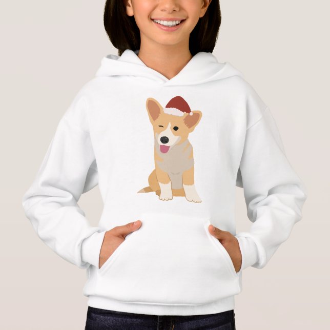 Navidades Welsh Corgi Hoodie (Anverso)