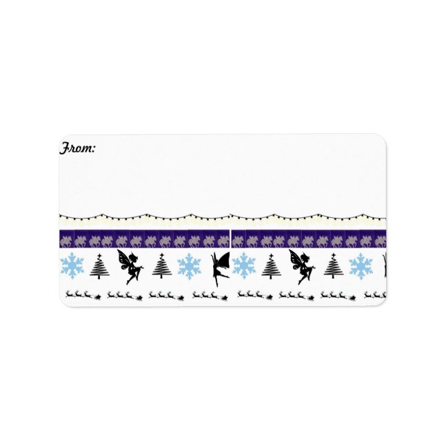 Navidades Wimsical devuelven la etiqueta de direcc (Frente)