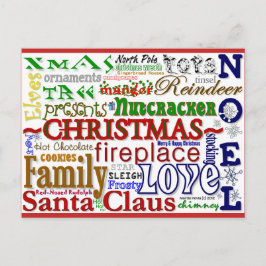 Navidades WordArt™ | Postal Blue Beach Song™