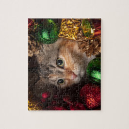 Navidades Wreath Cat (110 piezas) Puzzle Saw