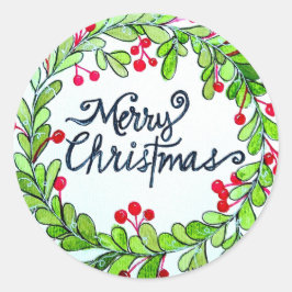 Navidades Wreath Pegatinas