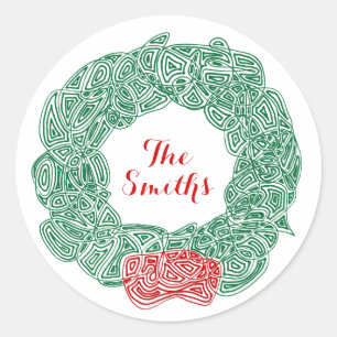 Navidades Wreath Pegatinas