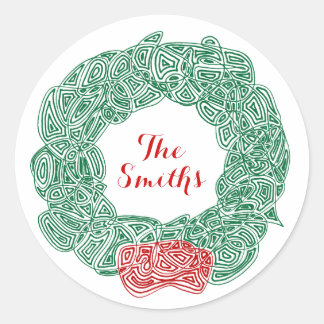 Navidades Wreath Pegatinas