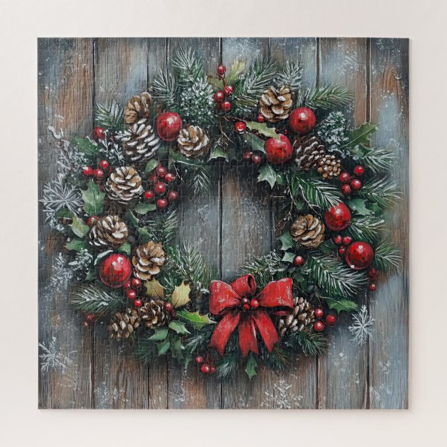 Navidades Wreath Puzzle (Vertical)