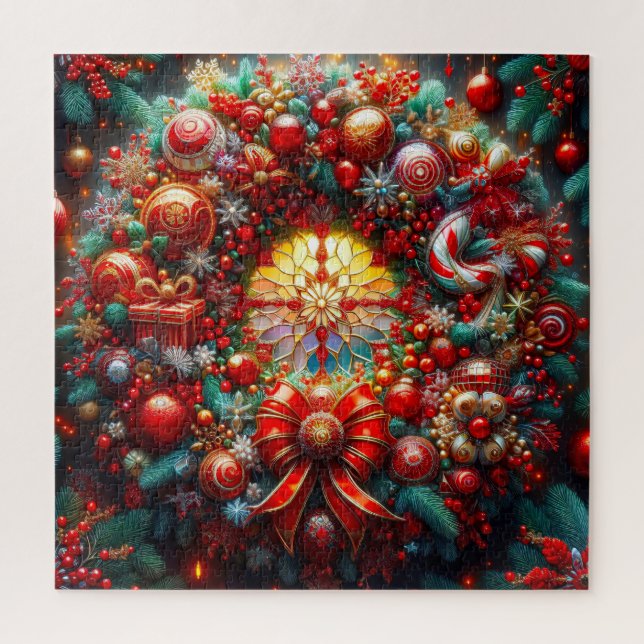 Navidades Wreath Puzzle (Vertical)