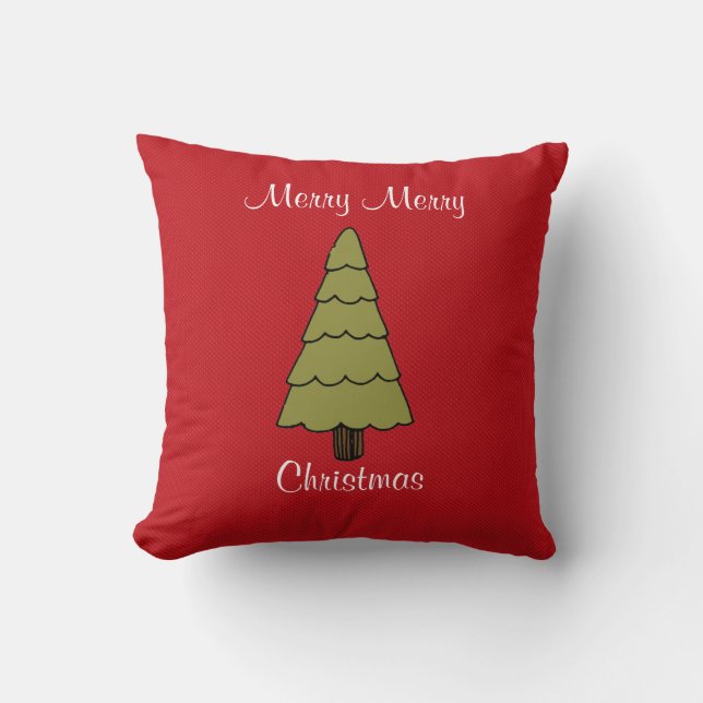 Navidades y Año Nuevo Cojín decorativo Rojo Revers (Anverso)