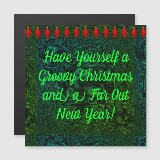 Navidades y el imán de Año Nuevo (Anverso/Reverso)