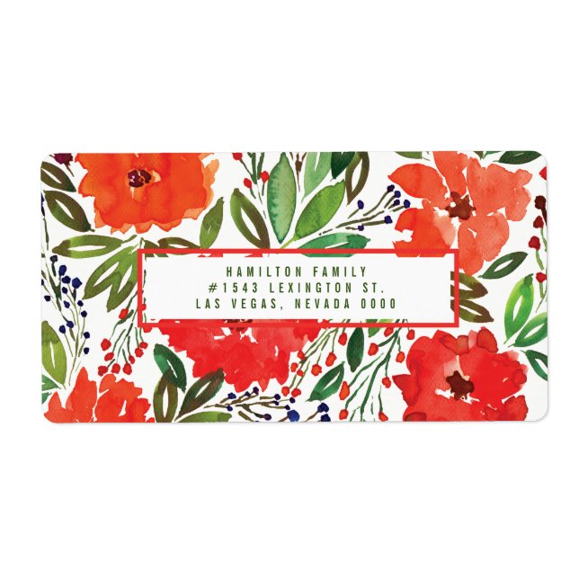 Navidades y etiqueta pintada a mano (Frente)