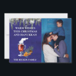 Navidades y la plantilla de fotos de Hanukkah Warm<br><div class="desc">Este diseño puede ser personalizado en el área proporcionada cambiando la foto y/o el texto. O puede personalizarse haciendo clic en Personalizar esta plantilla y, a continuación, eligiendo la opción de hacer clic en el personalizar y eliminando o cambiando el color del fondo, agregando texto, cambiando el color o estilo...</div>