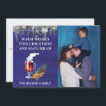 Navidades y la plantilla de fotos de Hanukkah Warm<br><div class="desc">Este diseño puede ser personalizado en el área proporcionada cambiando la foto y/o el texto. O puede personalizarse haciendo clic en Personalizar esta plantilla y, a continuación, eligiendo la opción de hacer clic en el personalizar y eliminando o cambiando el color del fondo, agregando texto, cambiando el color o estilo...</div>