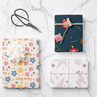 Navidades Y Papel De Envoltura De Baby Shower