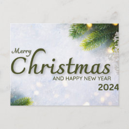 navidades y postal de vacaciones de Año Nuevo 2024