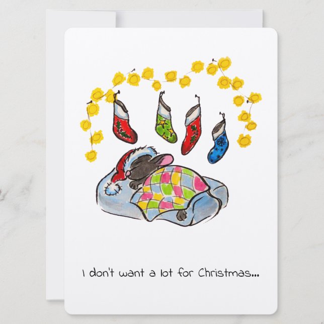 Navidades y ratón de Año Nuevo con medias (Anverso)