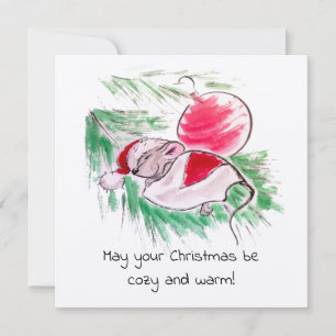 Navidades y ratoncito dormido de Año Nuevo