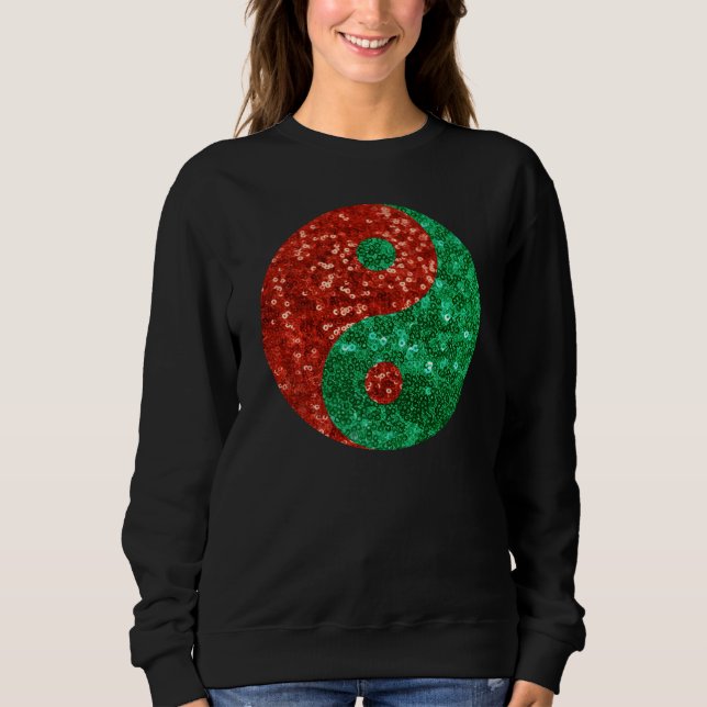 navidades yin yang sudadera femenina (Anverso)