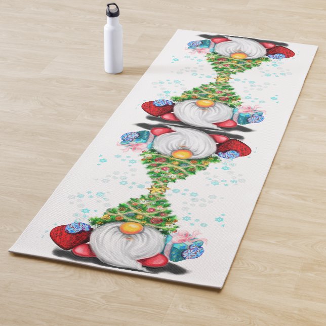 Navidades Yoga Mat Gnomes con regalos (In situ)