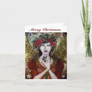 Navidades Yule angel tarjeta de felicitación