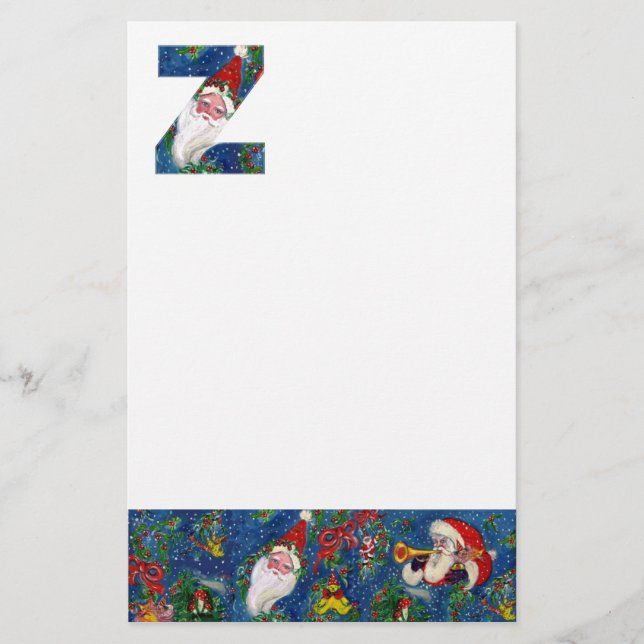 NAVIDADES Z CARTA / SANTA CLAUS CON RIBBÓN ROJO (Anverso)