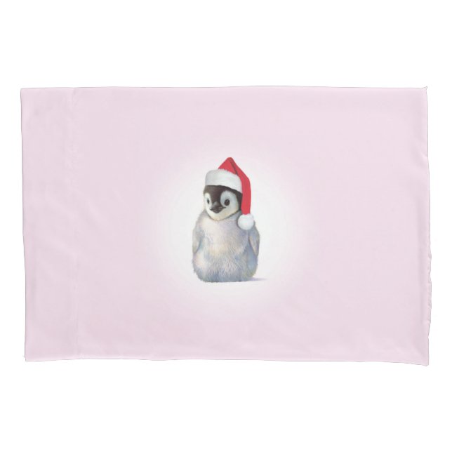 Navidades Zoo Babies Pingüino Funda de Pillow (Anverso)