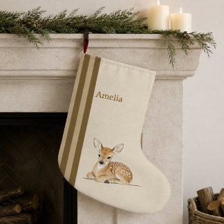 Navideño Grande Calcetín de Navidad nórdico personalizado con cerv
