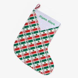 Navideño Grande Calcetín De Navidad Personalizado Con La Bandera D