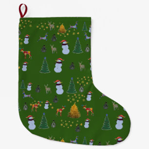 Navideño Grande Calcetín de Navidad personalizado feliz