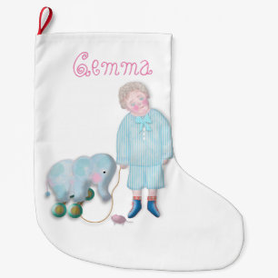 Navideño Grande Calcetín de Navidad personalizado para niños