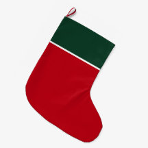 Calcetín de Navidad Personalizado Rojo y Verde par