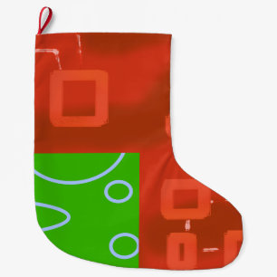 Navideño Grande Calcetín de Navidad Rojo Verde
