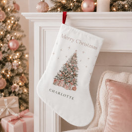 Navideño Grande Calcetín Personalizado de Navidad con Árbol de Mod