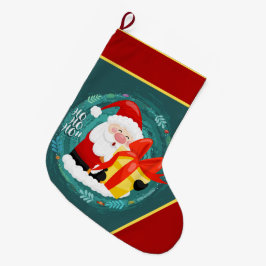 Navideño Grande Ja Ja Feliz Navidad Gran Calcetín de Navidad