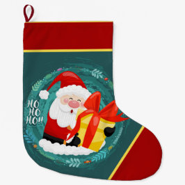 Navideño Grande Ja Ja Feliz Navidad Gran Calcetín de Navidad