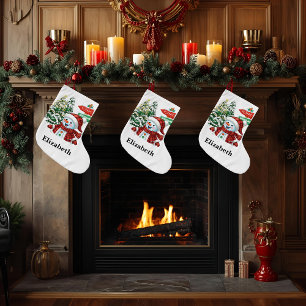 Navideño Grande Paisaje Invernal - Calcetín Personalizado