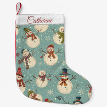 Adorable calcetín de Navidad de muñeco de nieve