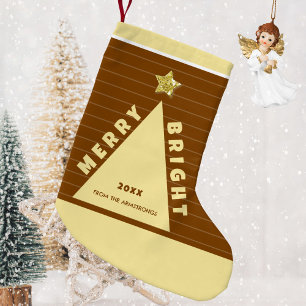 Navideño Pequeño Calcetín de árbol de Navidad minimalista de chocol