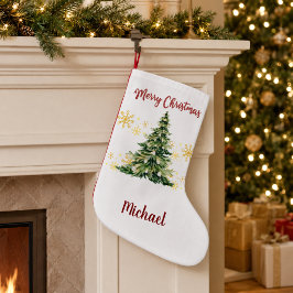 Navideño Pequeño Calcetín de Navidad con árbol personalizado