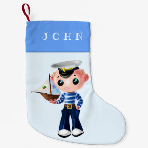 Navideño Pequeño Calcetín de Navidad con nombre personalizado Capit