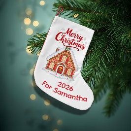 Navideño Pequeño Calcetín de Navidad de Casa Personalizado 2026