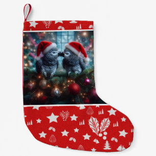 Navideño Pequeño Calcetín de Navidad de loro