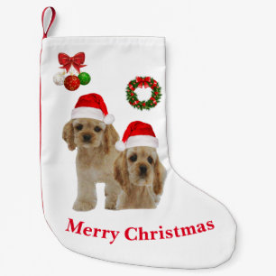Navideño Pequeño Calcetín de Navidad de Perro