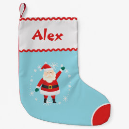 Navideño Pequeño Calcetín de Navidad de Santa personalizado inspira