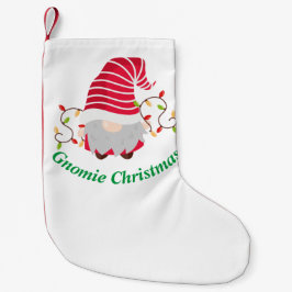 Navideño Pequeño Calcetín de Navidad Gnomie Navidad