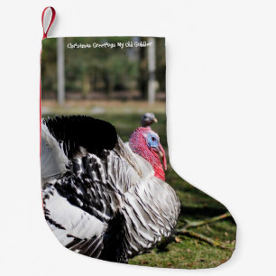 Navideño Pequeño Calcetín de Navidad Mi viejo pavo