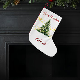 Navideño Pequeño Calcetín de Navidad Personalizado