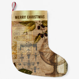 Navideño Pequeño Calcetín de Navidad Vintage Érase una Vez