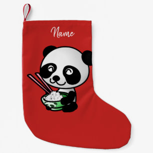 Navideño Pequeño Calcetín navideño. Panda.