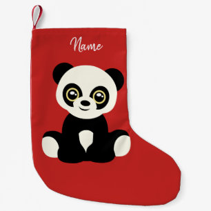 Navideño Pequeño Calcetín navideño. Panda.