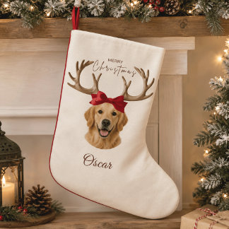Navideño Pequeño Calcetín Personalizado con Foto de Mascota para Na