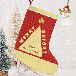Navideño Pequeño Calcetín Rojo Minimalista de Navidad con forma de 